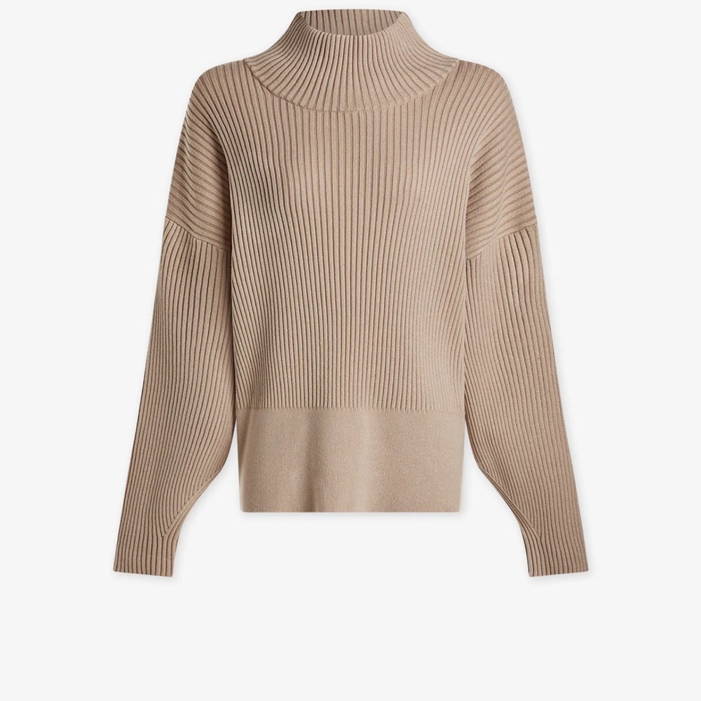 Varley Women's Ribbed Turtleneck Sweater - Tan